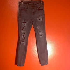 All black ripped EXPRESS JEANS size 0s